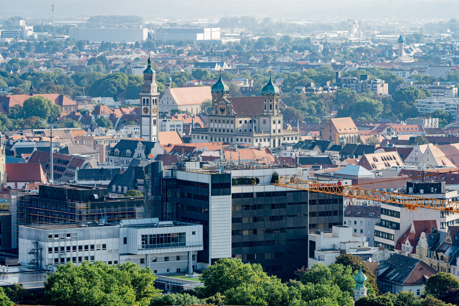 Rundblick über A³ vom Hotelturm Augsburg